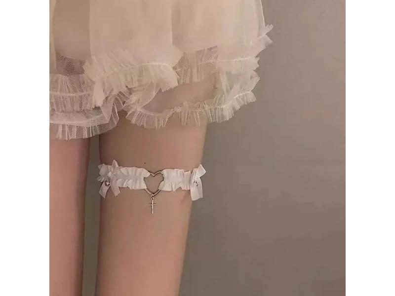 Fashion Womens Sexy Elasticity Harness Heart Leg Chain Garter Belts Cosplay Carousel 1