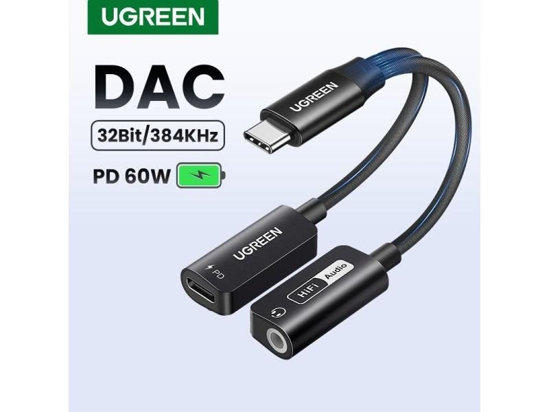 UGREEN Sound Card USB C To AUX Cable Adapter Type C 3.5mm AUX Earphone Carousel 1
