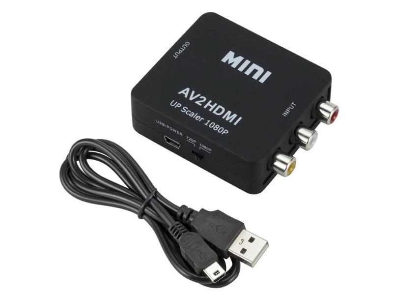 MINI RCA AV To HDMI Converter High Quality HD 1080P AV 2 HDMI Adapter For TV X Carousel 1