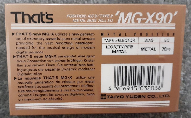 Better than TDK? That's MG-X 90 min (Type IV) Blank Audio Cassette Tape (Japan) Carousel 2