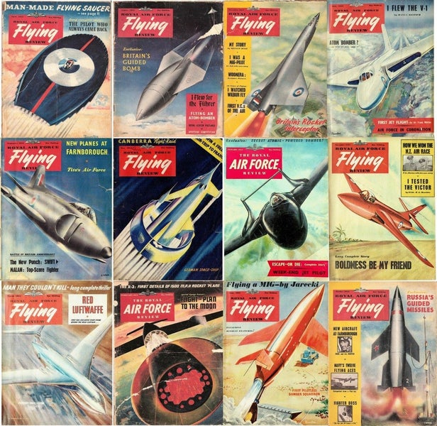 RAF FLYING REVIEW: Bound editions of 12x Royal Air Force magazines 1963 to 1964 Carousel 1