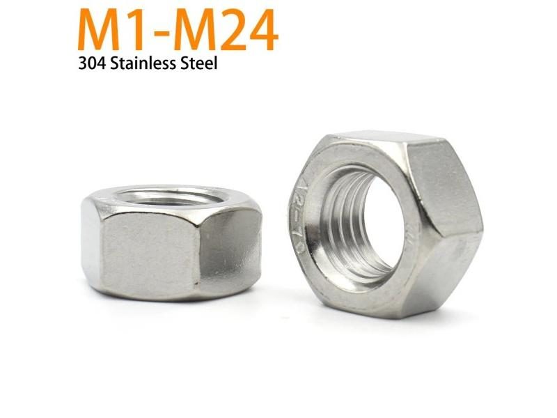 A2-70 304 Stainless Steel Hex Hexagon Nuts M1 M1.2 M1.4 M1.6 M2 M2.5 M3 M4 M5 Carousel 1