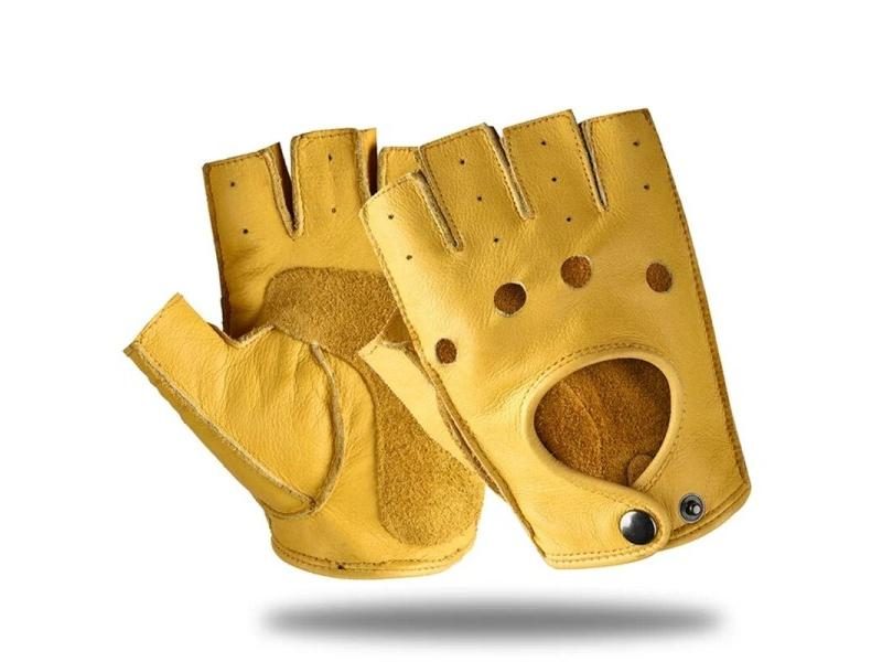 Mens Fingerless Half Finger Driving Fitness Motorcycle Cycling Carousel 1