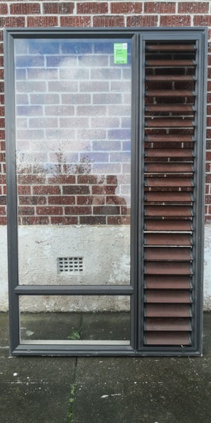 Aluminium Window with Shutters Brown 1200 W x 2000 H [#4579 MA] Carousel 2