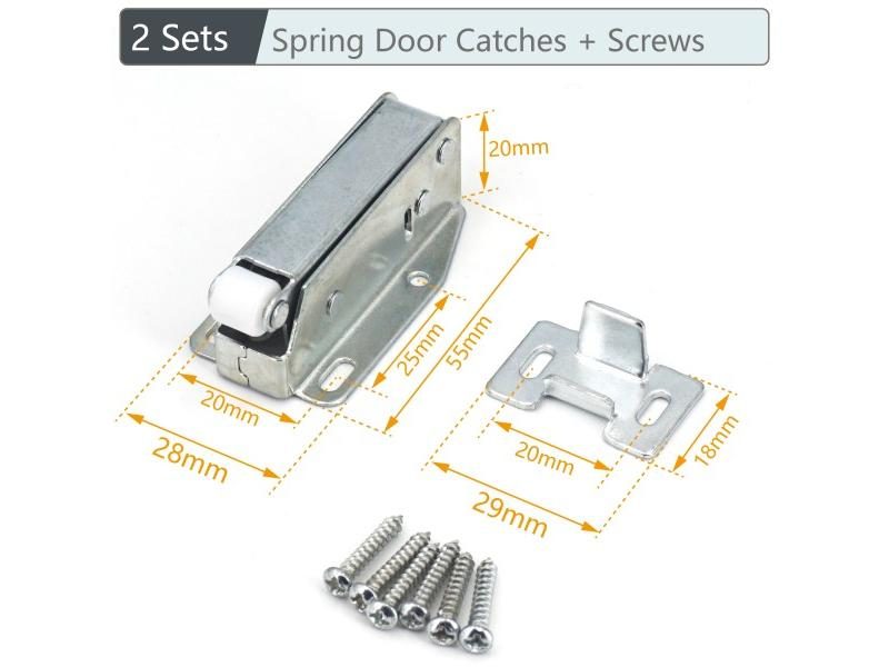 10/5/2 Sets Touch Latch Push To Open Auto Spring Door Catch For Furniture Carousel 1
