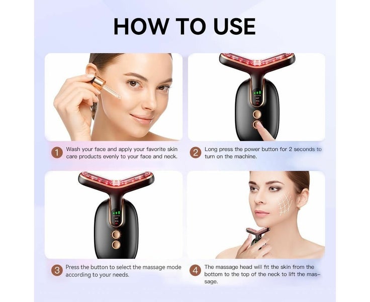 Neck Face Massager, Multifunctional Facial Massager, Rechargeable Sculpting T Carousel 9