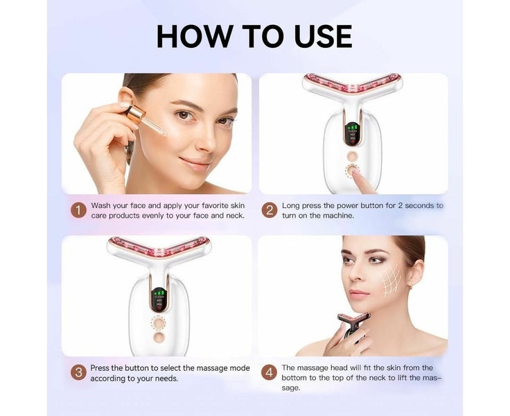 Neck Face Massager, Multifunctional Facial Massager, Rechargeable Sculpting T Carousel 9