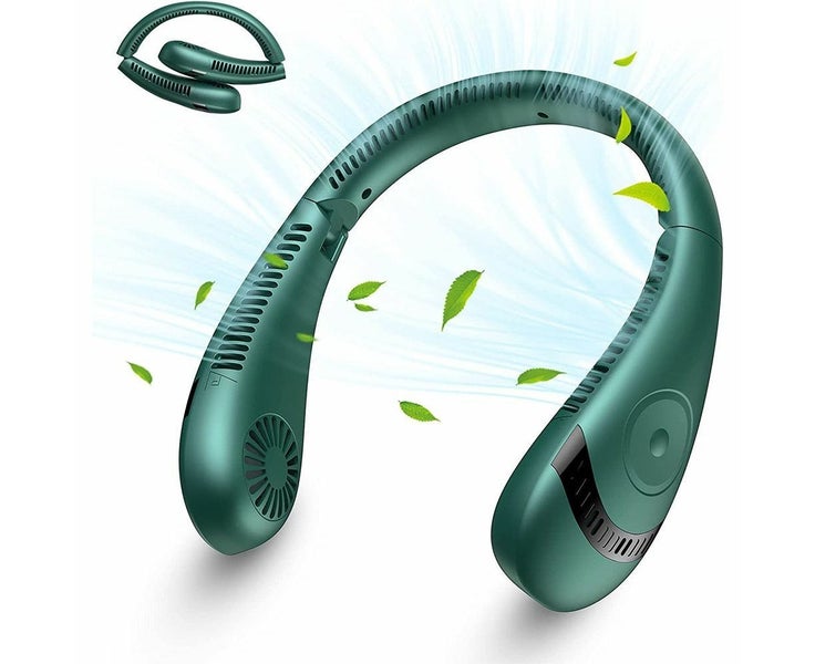 Neck Fan, 5000mAh Folding Fan, Bladeless Portable Rechargeable 3-Speed Adjust Carousel 2