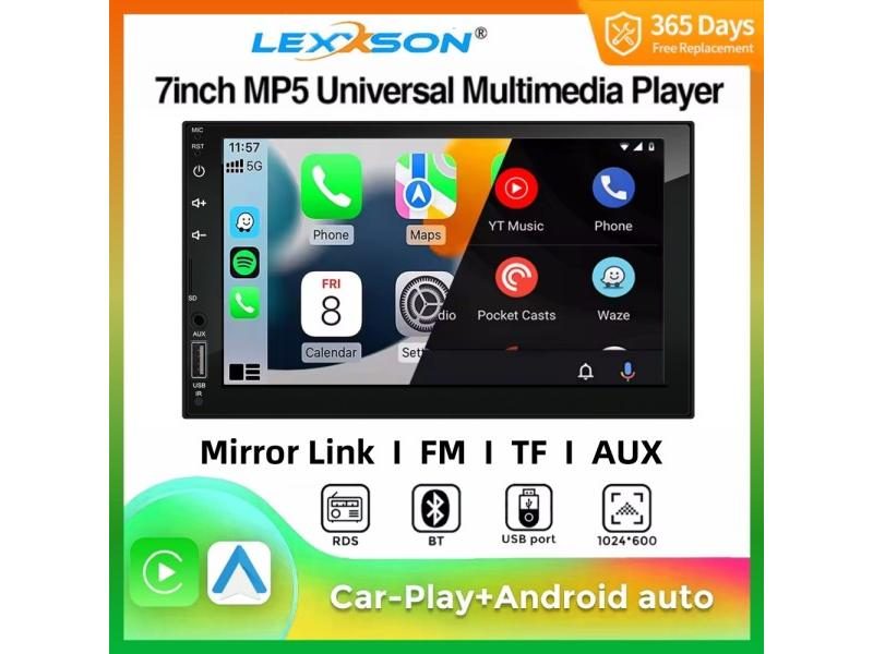 2DIN 7inch Car Multimedia MP5 Video Player Wired CarPlay Android Auto Carousel 1