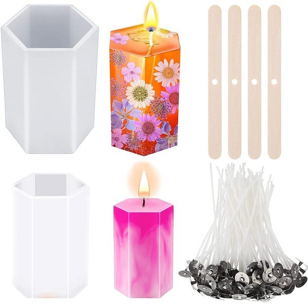 Silicone Candle Moulds Molds Candle Wicks Kit Carousel 1