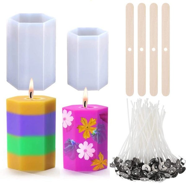 Silicone Candle Moulds Molds Candle Wicks Kit Carousel 12