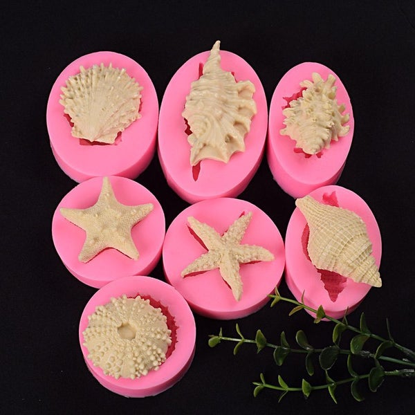Starfish Sea Shell Silicone Moulds Fondant Molds Carousel 2