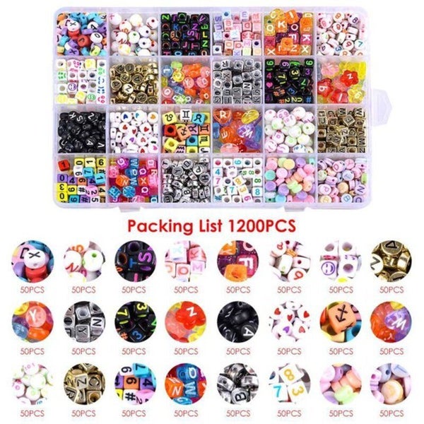 Jewellery Making Supplier Letter Alphabet Beads Bracelet Kit Carousel 1
