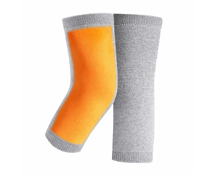 Pair of Knee Pads Thicken Fleece Lined Knee Warmers Grey - XL Carousel 2