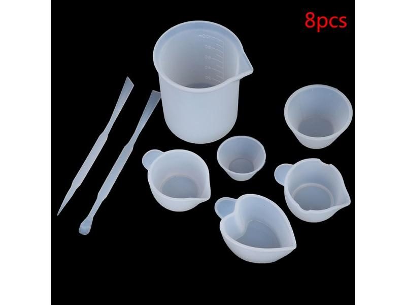 4/8/8PCS/PCS Jewelry Make DIY Silicone Resin Measuring Mixing Cup Stirrers DIY Carousel 1