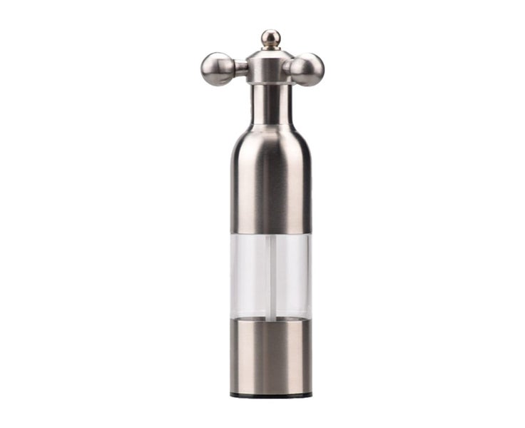 Pepper Grinder Salt Shaker, Kitchen Stainless Steel Salt Pepper Grinders Hand Carousel 1