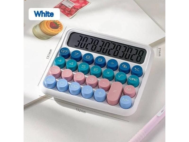 Mechanical Keyboard Calculator Silent Candy Color For Student Office Carousel 1