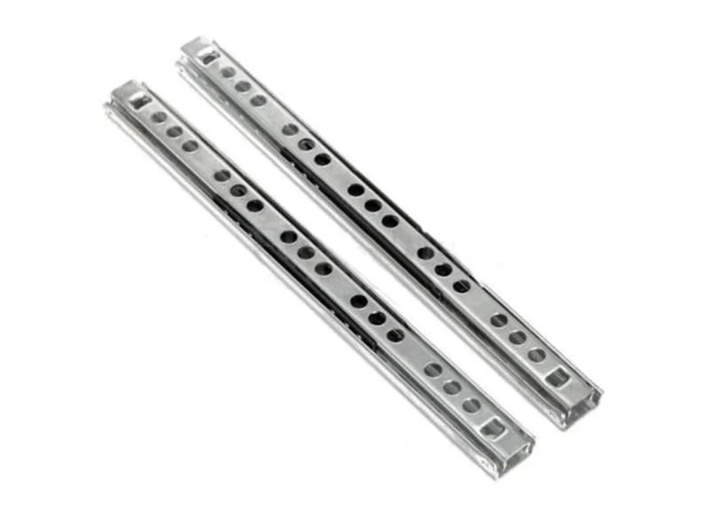 2pcs Drawer Slide Ball Guide Two Sections 17mm Wide Steel Fold Drawer Steel Carousel 1