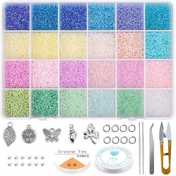 Glass Seed Beads Jump Rings Tools Jewellery Making Kit Carousel 1