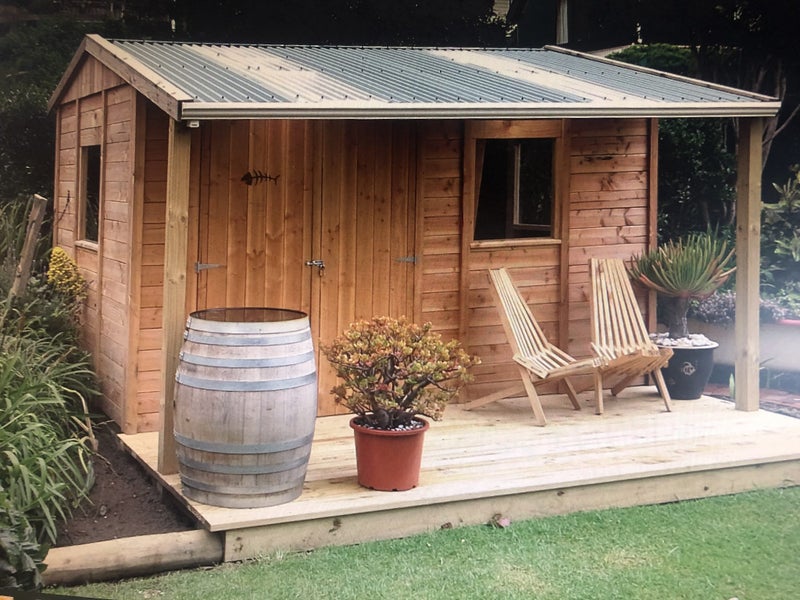 KITSET GARDEN SHED - 2.5m x 4.0m Kitset timber garden shed and floor Carousel 1