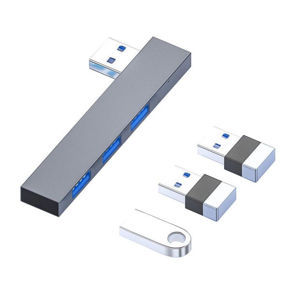 Usb Male To Dual Usb 2.0+3.0 Female Adapter Silver Carousel 1