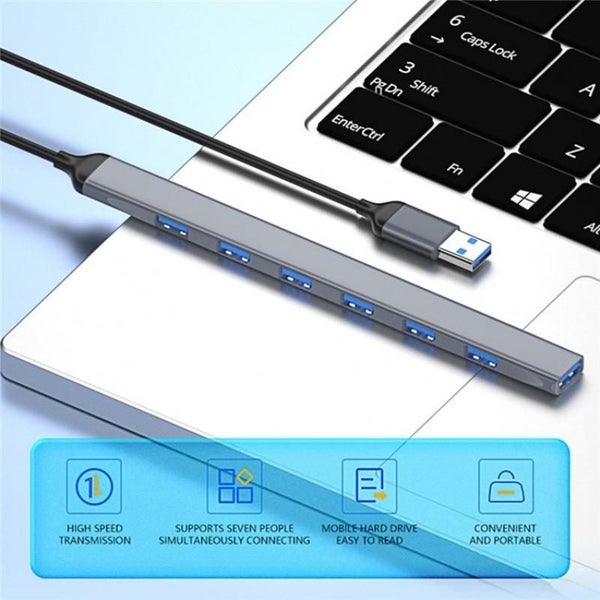 7-Port Usb 3.0 / 2.0 Hub Expansion Dock Station Carousel 2