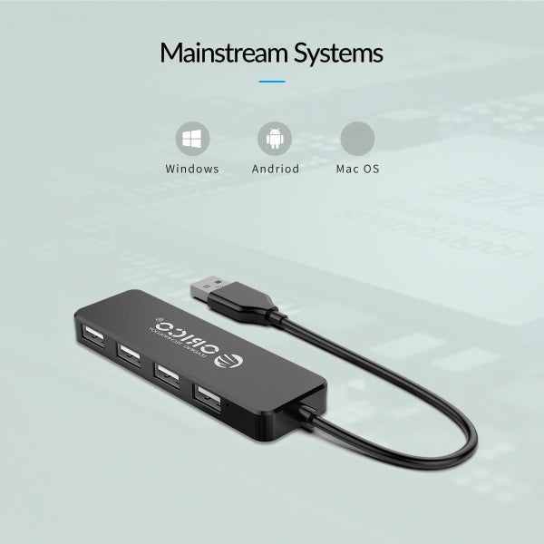 4-Port Usb 2.0 Hub Converter Black Carousel 11