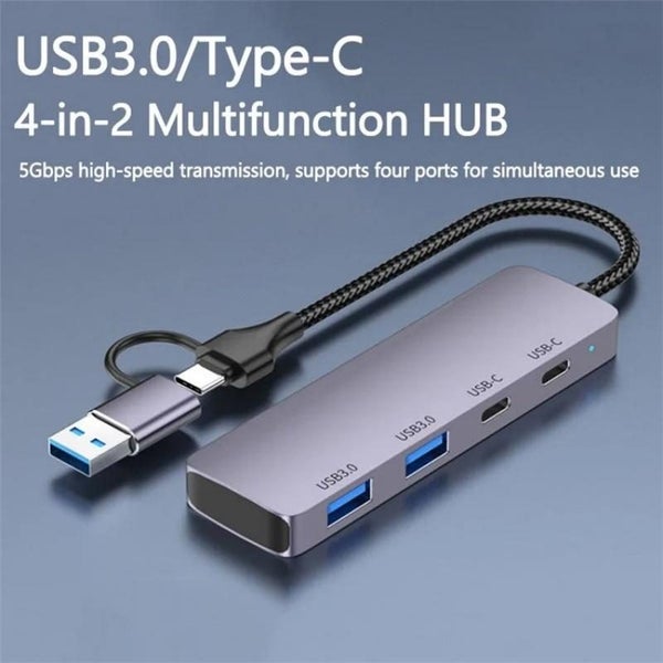 Usb 3.0 + Type-C 4-Port Hub Docking Station Carousel 2