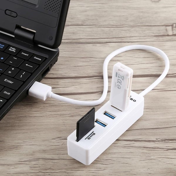 2-In-1 Usb 3.0 Hub Converter + 3X Usb Ports 26Cm Cable White Carousel 5
