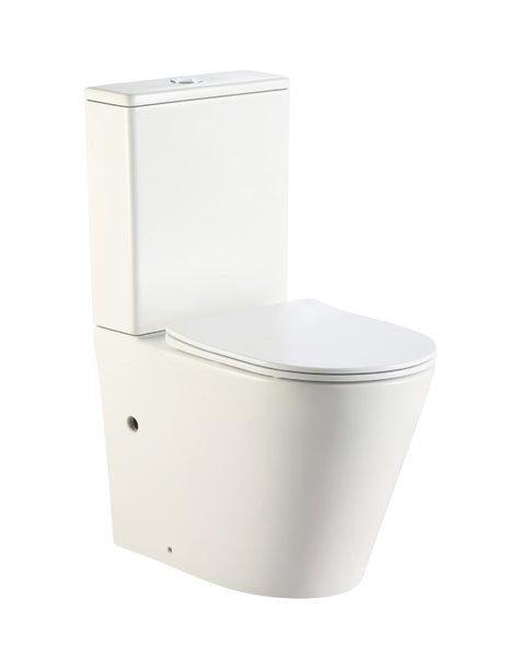 Toilet Avido Back to Wall, Rimless Stronger Flushing Toilet, Shorter Size Carousel 2