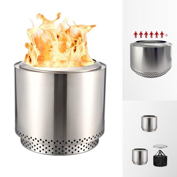 TOW Smokeless Fire Pit, 26.5inch Wood Burning Fireplaces with Removable Ash P... Carousel 14