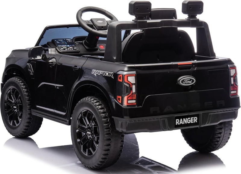 Kids Ride on Remote Controlled Licensed Ford Ranger Raptor Black 707-R 12V Carousel 8