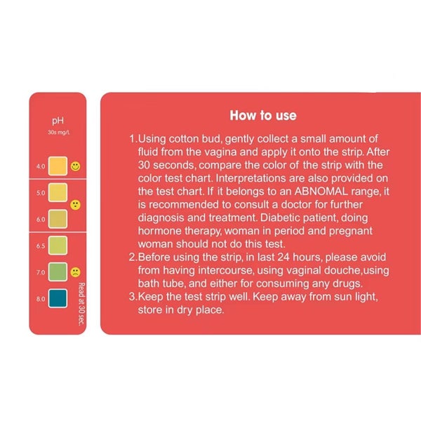 pH Feminine Urine Test Strips - pH Strips for Women Carousel 6