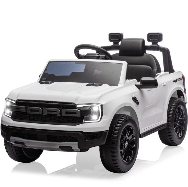 Kids Ride on Remote Controlled Licensed Ford Ranger Raptor White 707-R Carousel 1