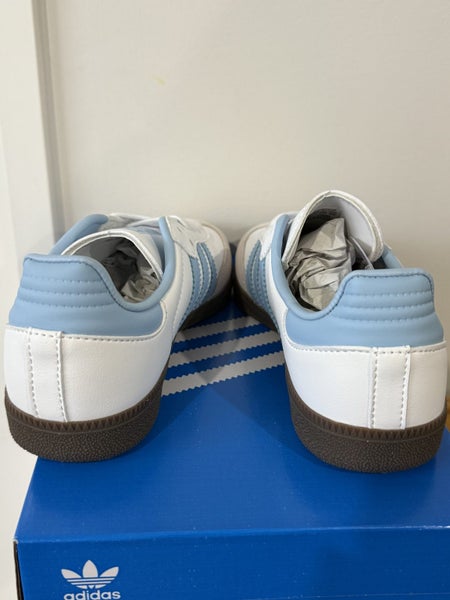 New Adidas Samba Classic Shoes - White/Blue (Size 38 2/3) Carousel 5