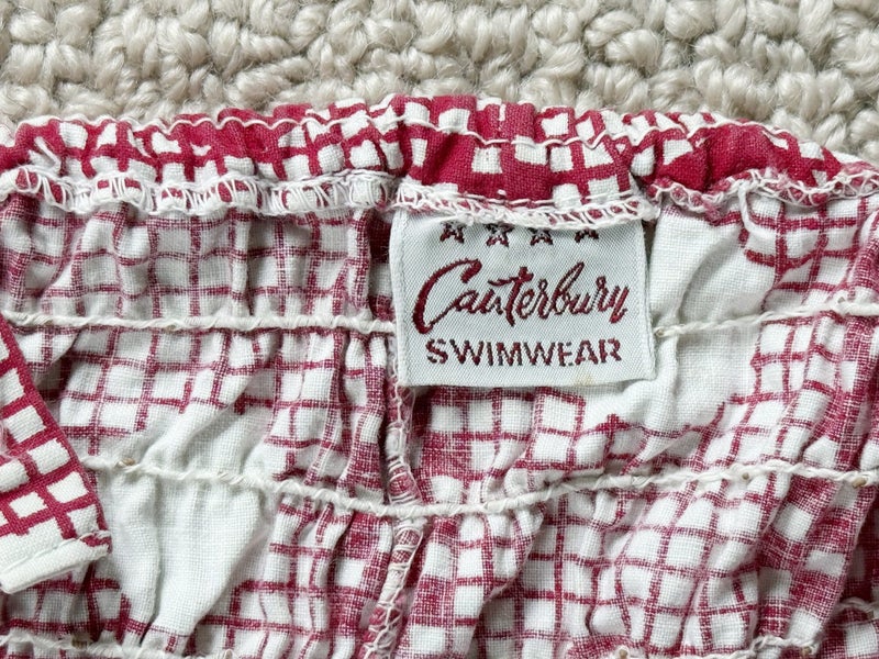Retro ladies bathing suit, shirred cotton Carousel 2