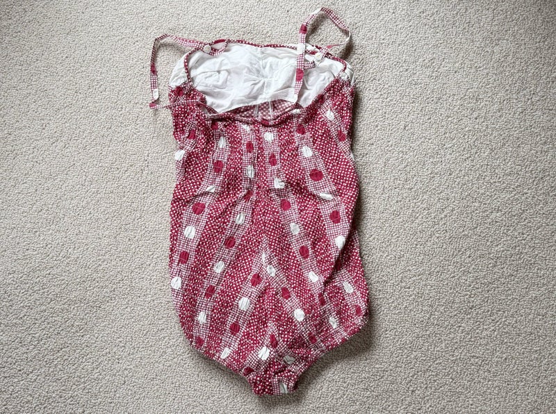 Retro ladies bathing suit, shirred cotton Carousel 10