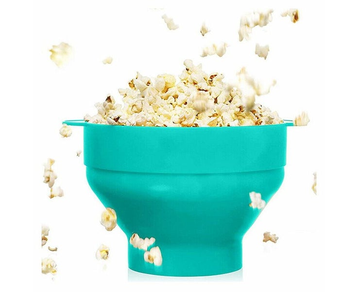 Popcorn Popper Maker Microwave Snack Silicone Collapsible Bowl Container Kitc Carousel 1