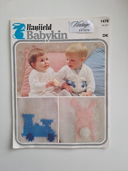 Hayfield Babykin Baby Cardigan Knitting Patterns DK Carousel 1