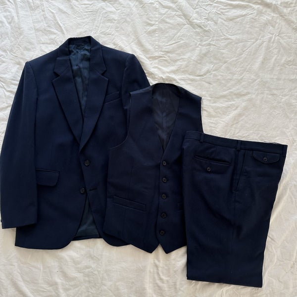 Vintage 1970s Bank Street Mills Pure Wool Three Piece Suit NZ Made Carousel 1