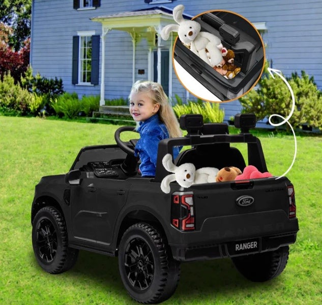 Kids Ride on Remote Controlled Licensed Ford Ranger Raptor Black 707 12V Carousel 10