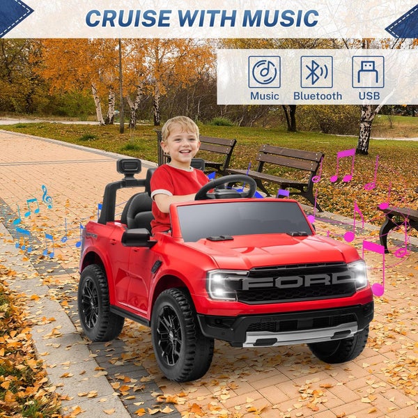 Kids Ride on Remote Controlled Licensed Ford Ranger Raptor Red 707-R Carousel 5