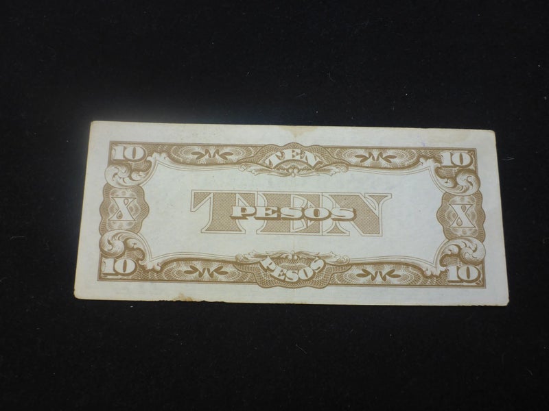 Awesome WW2 Banknote Invasion Note The Japanese Government Philippines 10 Pesos Carousel 2