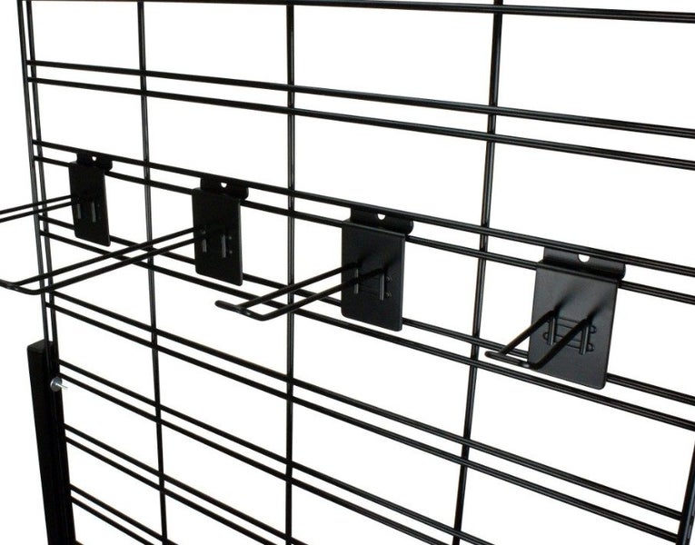 Euro Loop Slatwall Hook - Black Steel - 15cm (58PCS) Carousel 3
