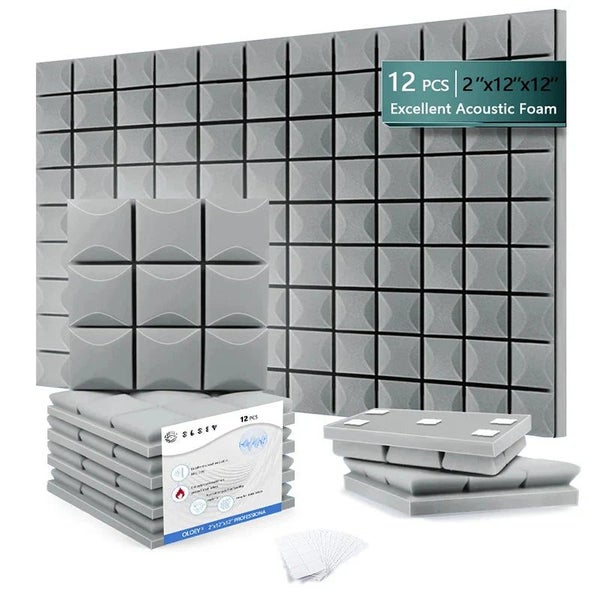 High Density Acoustic Foam Panels Studio Soundproofing For Walls & Ceiling Carousel 1