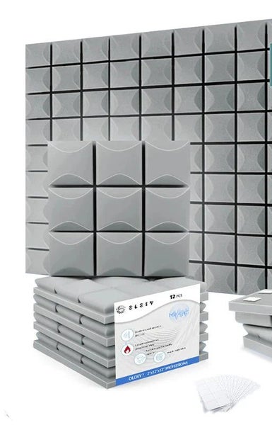 High Density Acoustic Foam Panels Studio Soundproofing For Walls & Ceiling Carousel 2