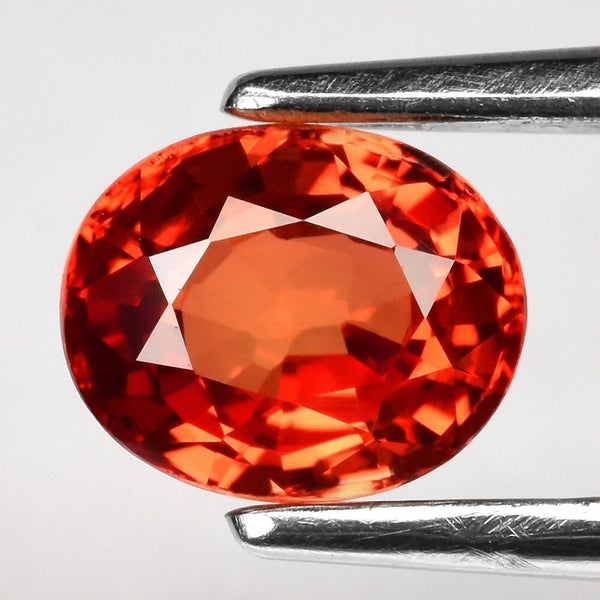 $1 RES * Buy Now $1,450.00 * 0.73ct Oval VVS Orange SAPPHIRE Gemstone Loose Carousel 1