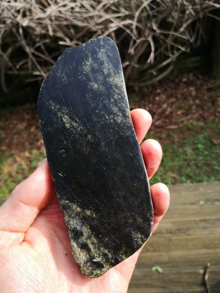 $1 reserve Pounamu Greenstone carving slab Tile Tangiwai flower Carousel 2