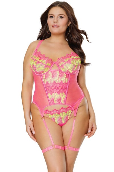 Neon Lace Bustier Set Carousel 1