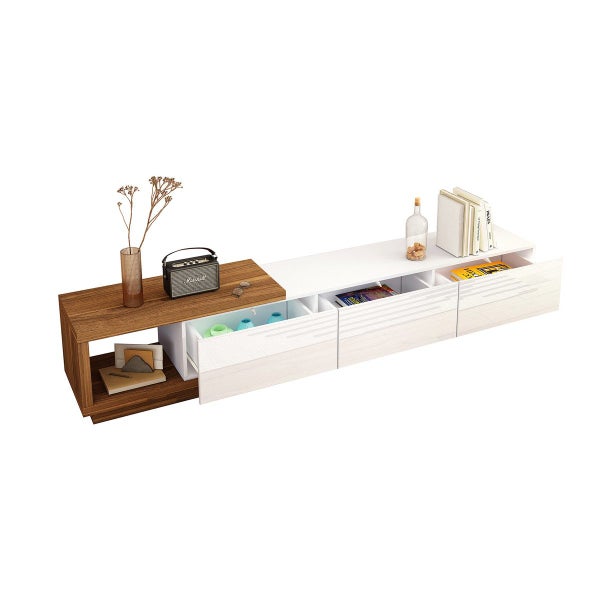 Extendable TV Stand Unit Storage Cabinet Entertainment Centre Console Table Carousel 11